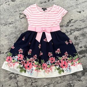 Zunie Pink and Navy Floral Dress